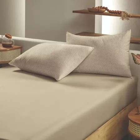 1,38M X 1,88M X 28CM-JOGO CAMA SIMPLES 3PC TOQUE ACETINADO - SLIM PORCELANA