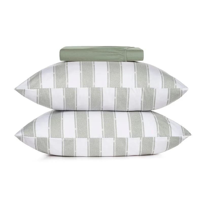1,38M X 1,88M X 30CM-JOGO CAMA SIMPLES 3PC MALHA 100% ALGODAO. - TRILHO
