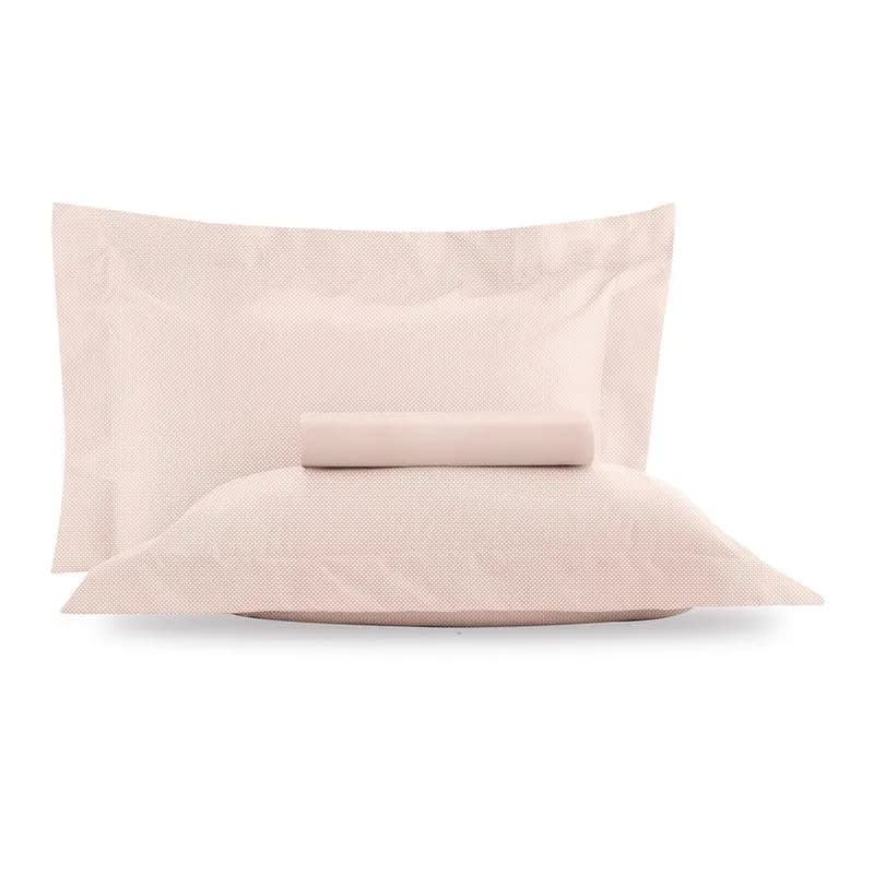 1,58M X 1,98M X 38CM-JOGO CAMA SIMPLES 3PC ALGODAO LUX 200F - INSPIRE ROSA