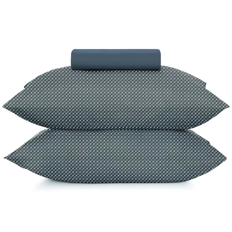 1,58M X 1,98M X 38CM-JOGO CAMA SIMPLES 3PC TOQUE ACETINADO - SLIM MARINHO