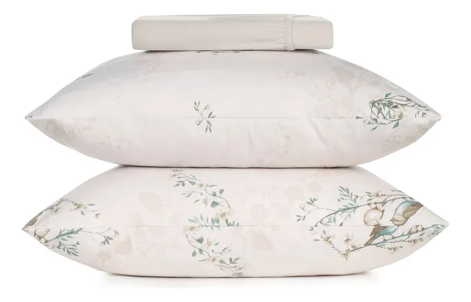 1,58M X 1,98M X 40CM-JOGO CAMA SIMPLES 3PC MALHA 100% ALGODAO. - POUSO