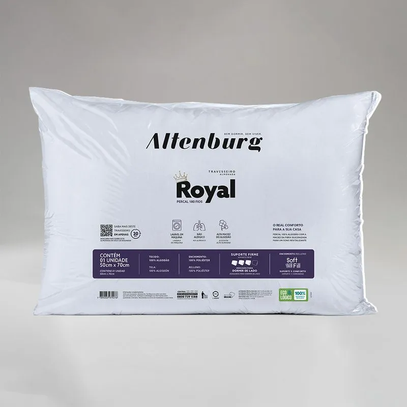 50CM X 70CM-TRAVESSEIRO ROYAL - BRANCO