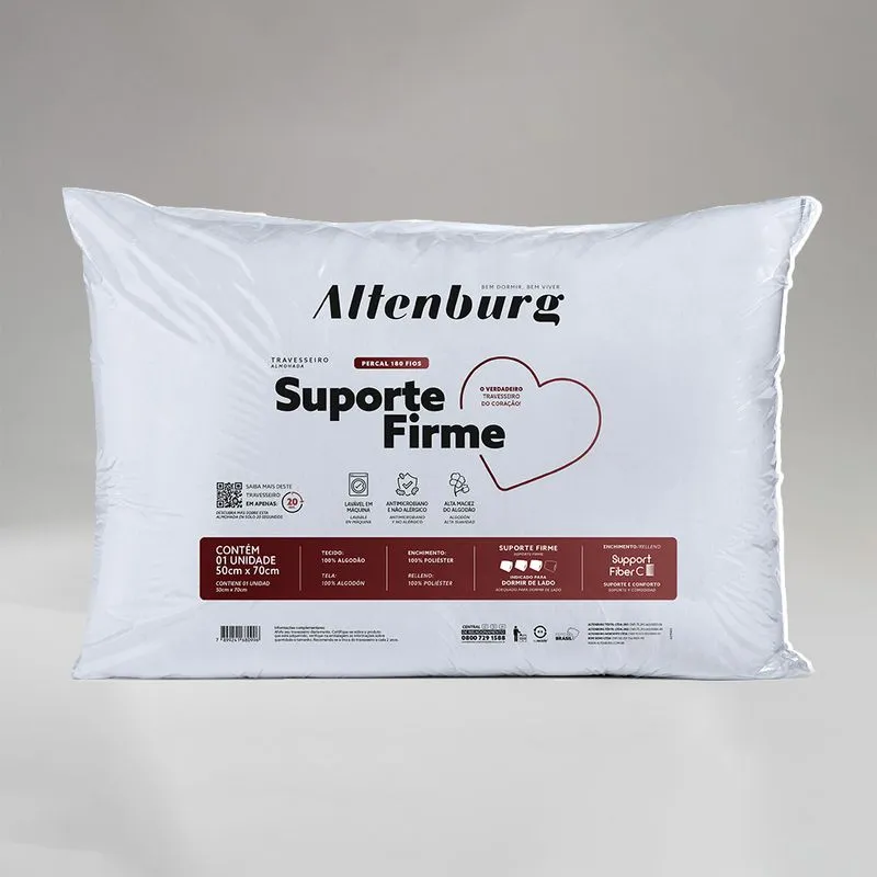 50CM X 70CM-TRAVESSEIRO SUPORTE FIRME - BRANCO
