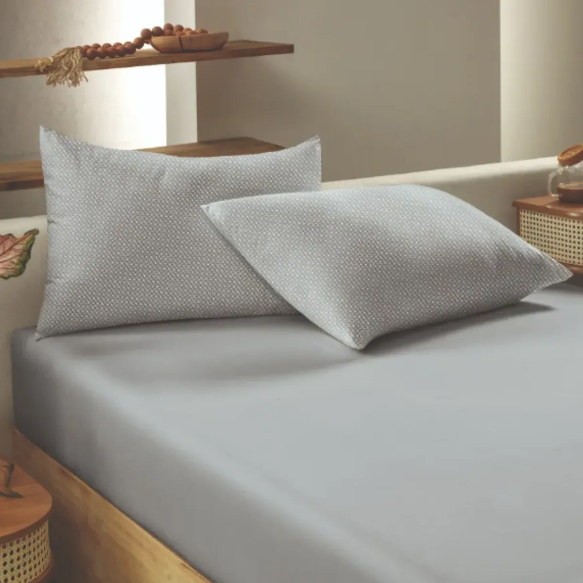 88CM X 1,88M X 28CM-JOGO CAMA SIMPLES 2PC TOQUE ACETINADO - SLIM ZINC
