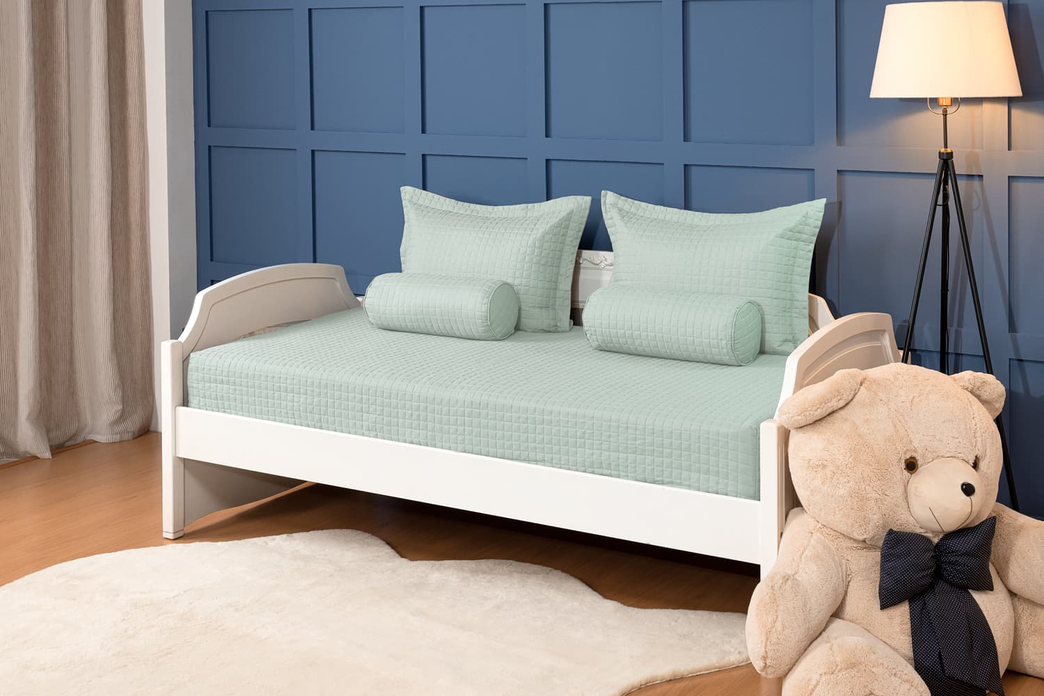 BICAMA PLAZA SOLTEIRO 02 PCS POL. - VERDE MALVA