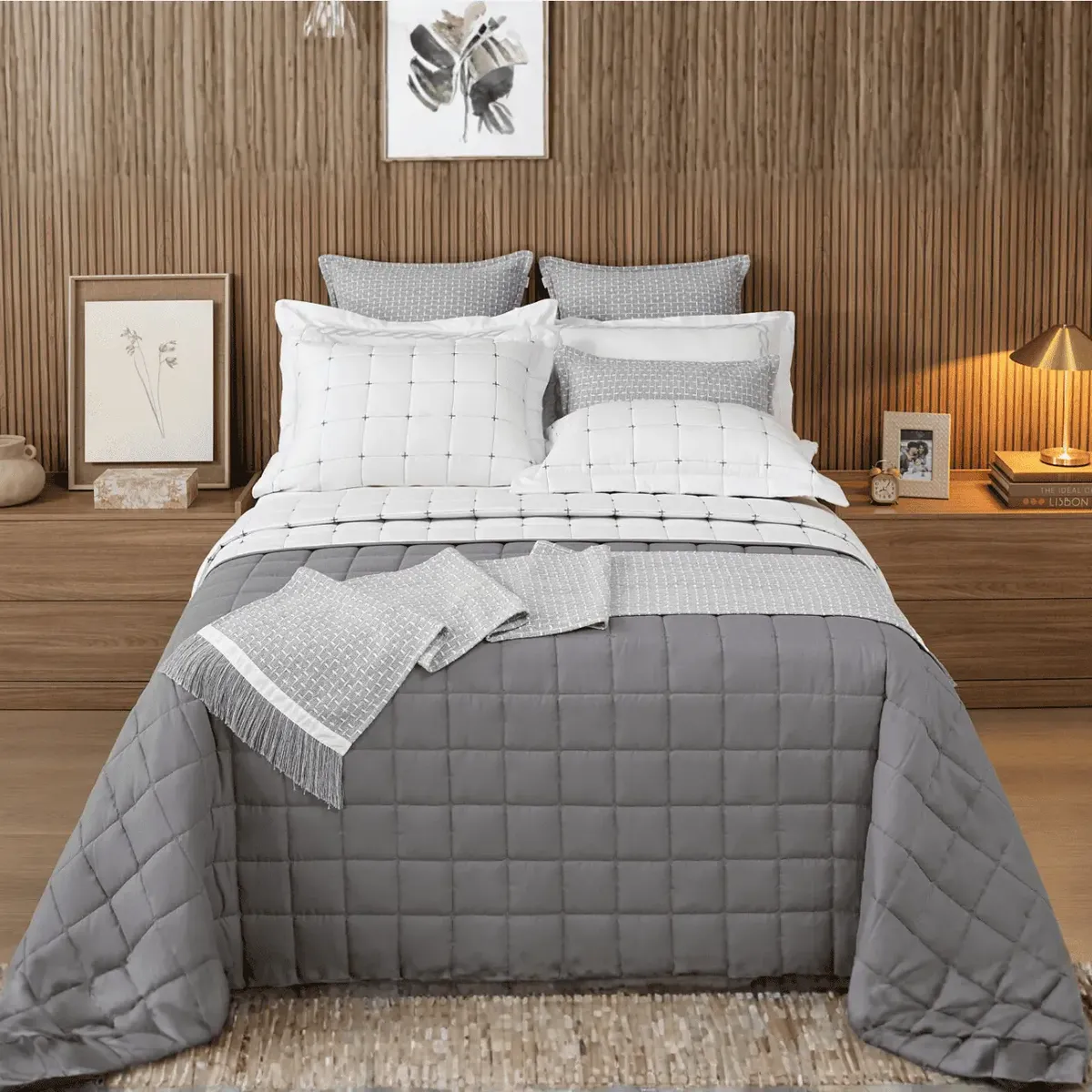 COORDEN. DIANA DUPLA FACE KING 05 PCS POL. - GRIS