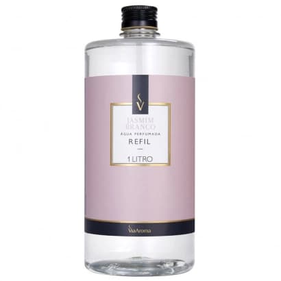 REFIL VIA AROMA 1LT AGUA PERF. JASMIM BRANCO