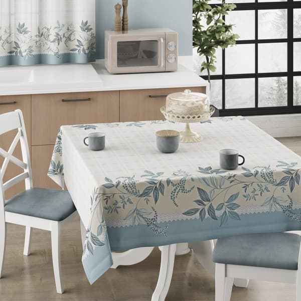 TOALHA DE MESA ALEGRA 4 LUGARES FOLHAGEM
