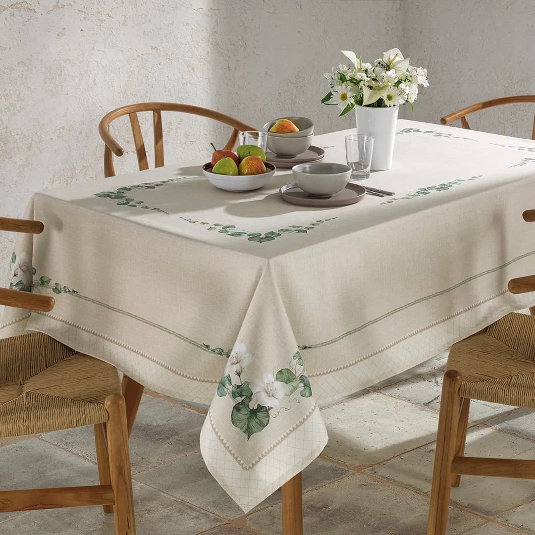 TOALHA DE MESA DOHLER CLEAN RENOVA ESTAMPADO DIGITAL 1,60M X 2,70M BOTANICA D UNICA